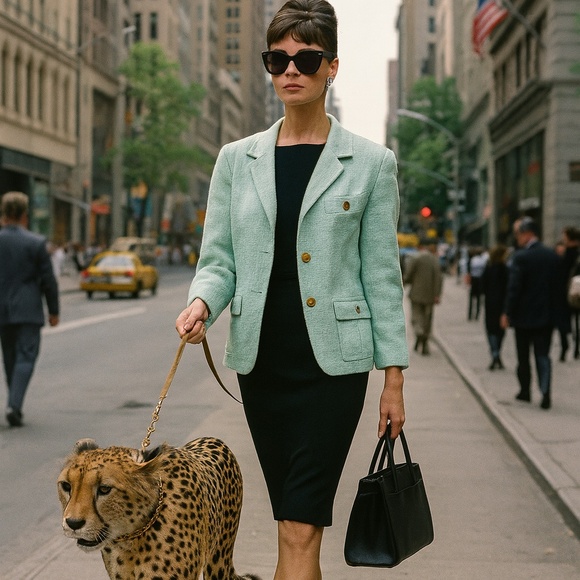 Vintage Spring 1986 CHANEL Blue Jacket 36 - Picture 1 of 11